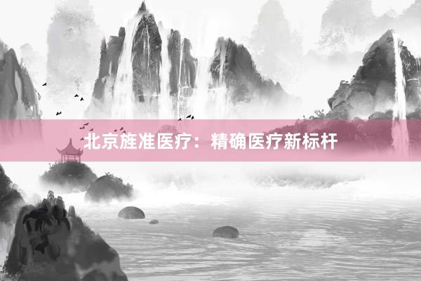 北京旌准医疗：精确医疗新标杆