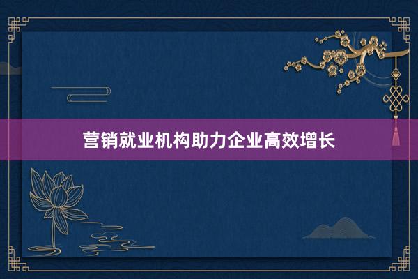 营销就业机构助力企业高效增长